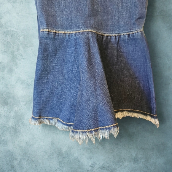 Flare Ruffly Bottom Jeans - Picture 2 of 3